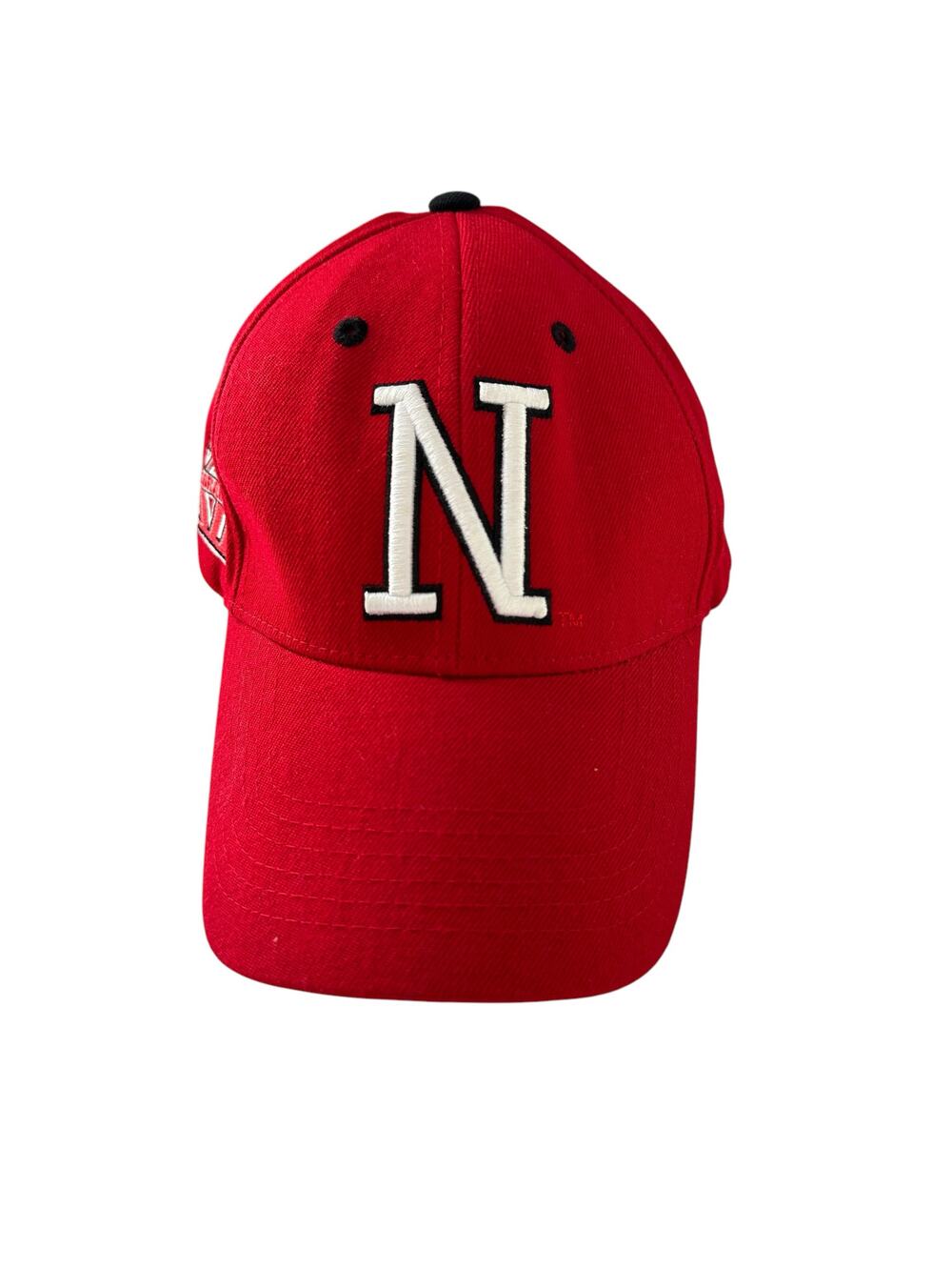 Nebraska Huskers XII College Football Baseball Cap Hat Red White Adjustable